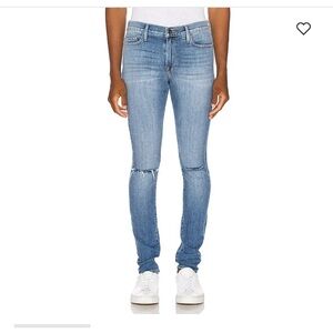 Frame Denim Jagger True Skinny Conrad Mens Slit Knees Mid Rise Sz 34